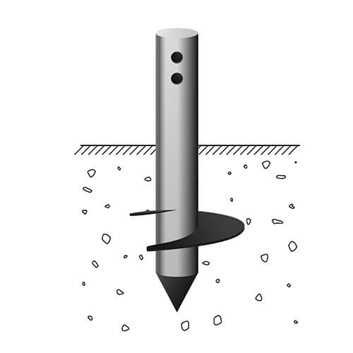 Engineered helical pile, stamped drawing